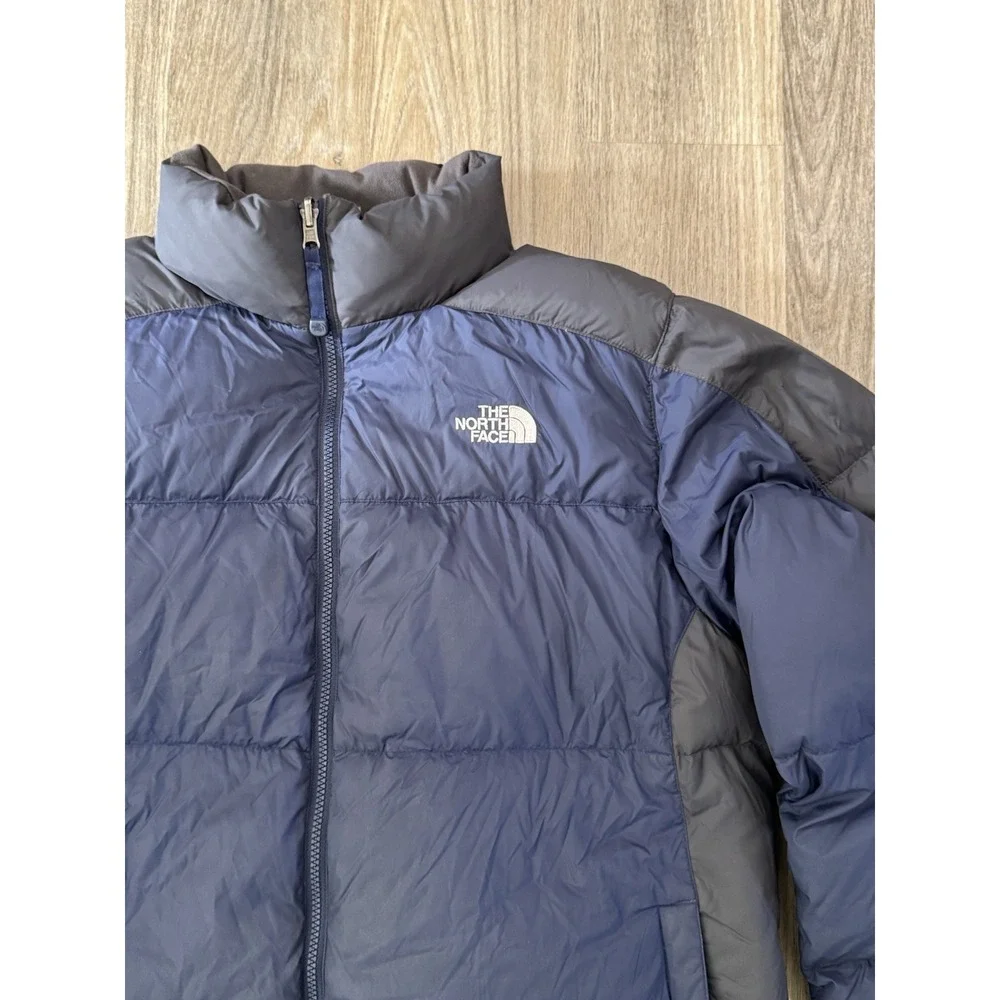 The‎ NORTH FACE Retro Nupste 550 Down Hooded Puffer Jacket Large Summit Blue